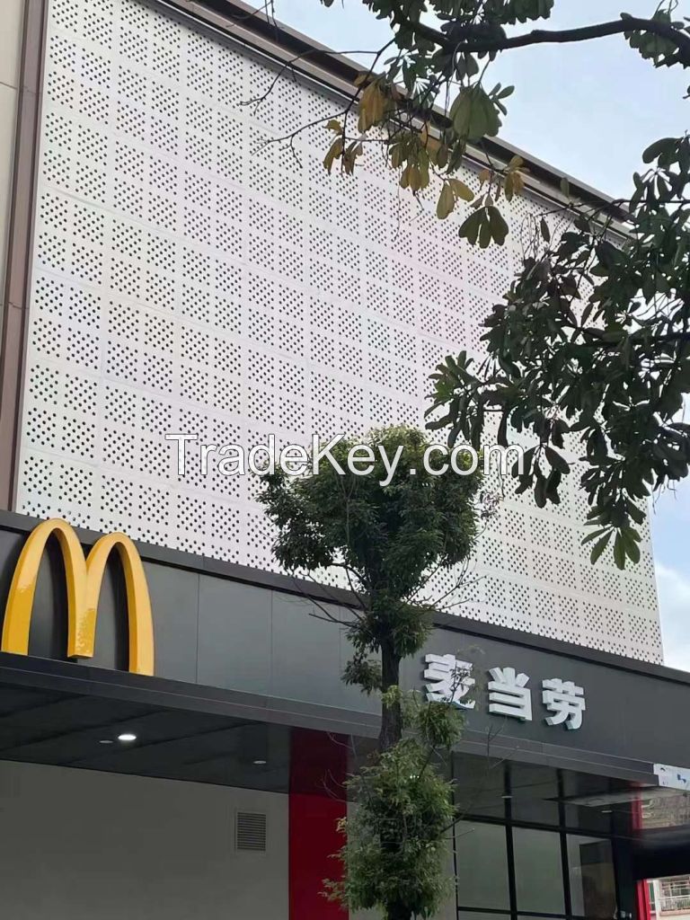 Aluminum Curtain Wall Panels Aluminum Curtain Wall Decorative Perforated Facade Cladding Panels Exterior Wall