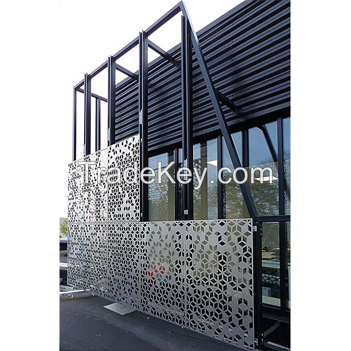 Aluminum Curtain Wall Panels Aluminum Curtain Wall Decorative Perforated Facade Cladding Panels Exterior Wall