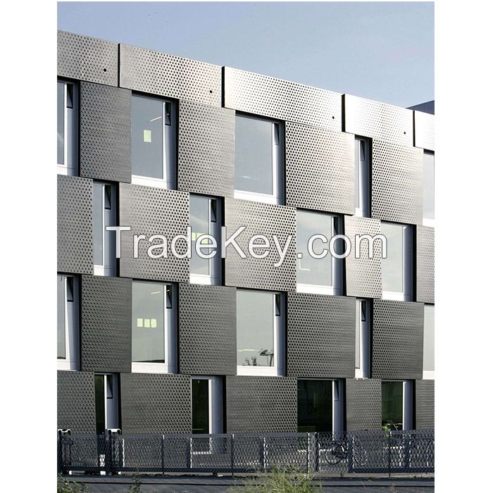 Aluminum Curtain Wall Panels Aluminum Curtain Wall Decorative Perforated Facade Cladding Panels Exterior Wall