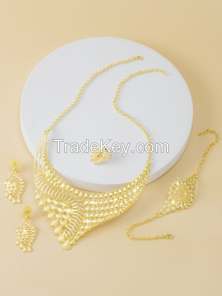 5pcs Water Drop Decor Jewelry Set