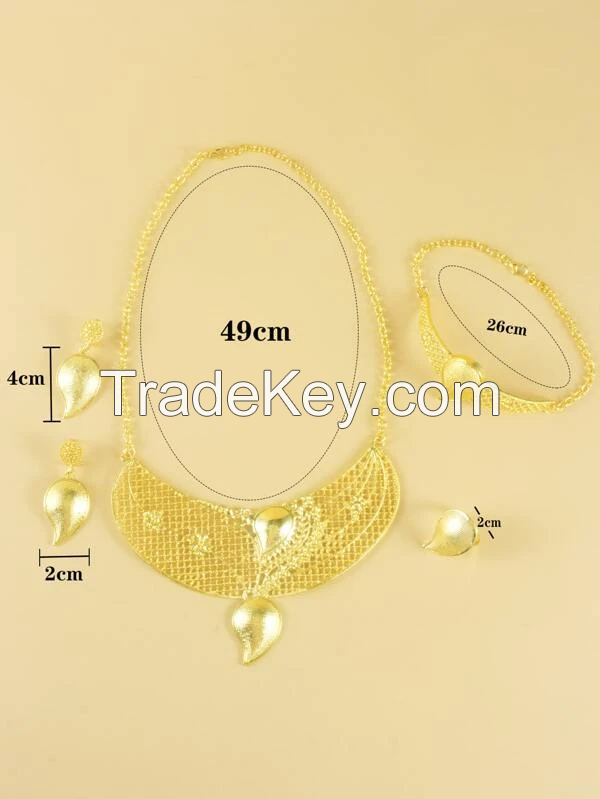 5pcs Water-drop Decor Jewelry Set