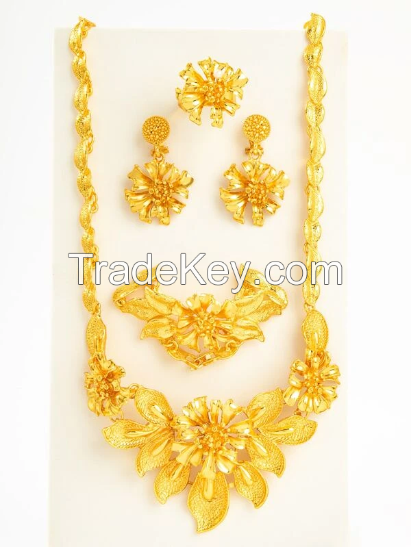 5pcs Flower Decor Jewelry Set