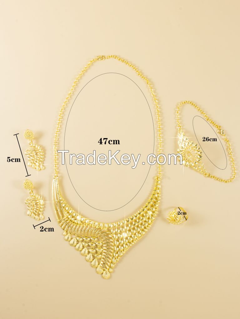 5pcs Water Drop Decor Jewelry Set