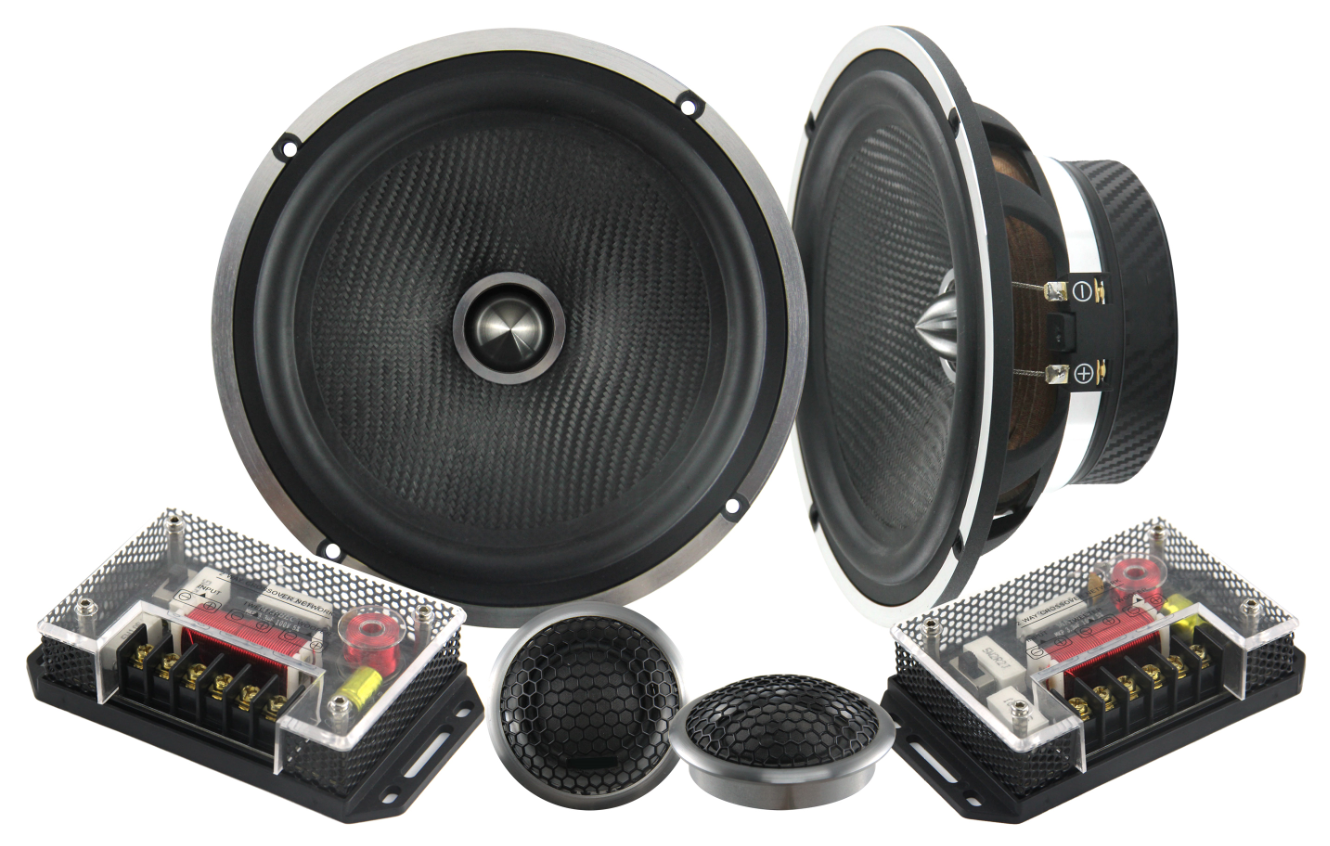 6.5 Inch Glass Fiber Cone Audio Speaker 2 Way Component Car Speaker Set