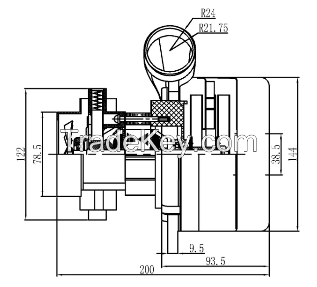 3 stage high suction AC Brushless Vacuum Cleaner Motor