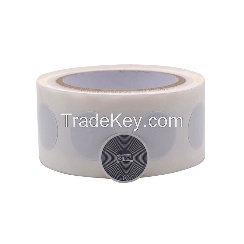 Dia30mm NFC White Label Sticker Contactless Payment and Access Control Use Compatible Mifare 1K Bytes NFC Tag 