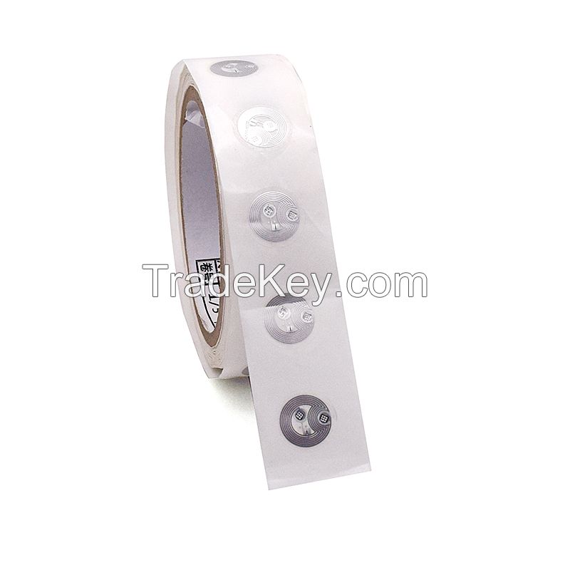 Mini NFC Tag Dia18mm Compatible Mifare 1K Wet inlay Transparent NFC Sticker