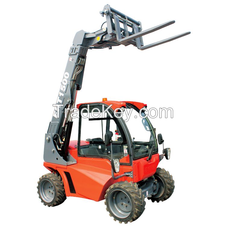 Everun Ert1500 1.35ton Telescopic Boom Compact Telehandler Mini Telescopic Wheel Loader Small Agricultural/Construction Equipment Machinery with Euro5/EPA4