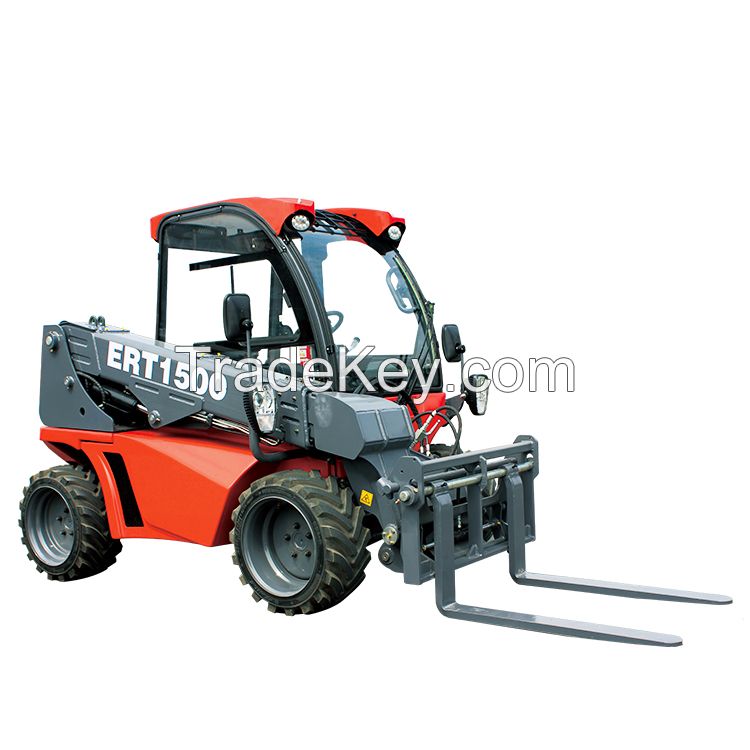 Everun Ert1500 1.35ton Telescopic Boom Compact Telehandler Mini Telescopic Wheel Loader Small Agricultural/Construction Equipment Machinery with Euro5/EPA4