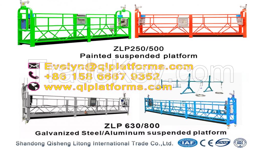 Chinese manufacturers CE approved TDT Suspended Platform ZLP-630，Temporary suspended platform