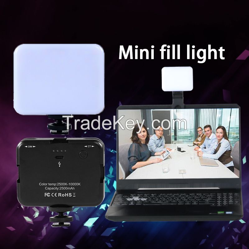 Rechargeable led light dimmable led mini square fill light for makeup photography video lighting