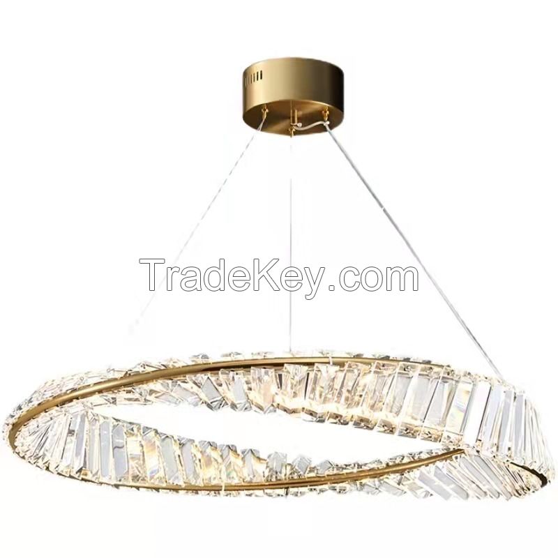 Luxury Copperlux Crystal Glass Chandelier Hotel Wedding Lobby Living Room Large Decorative Hanging Light Gold Brass Suspended Lamp