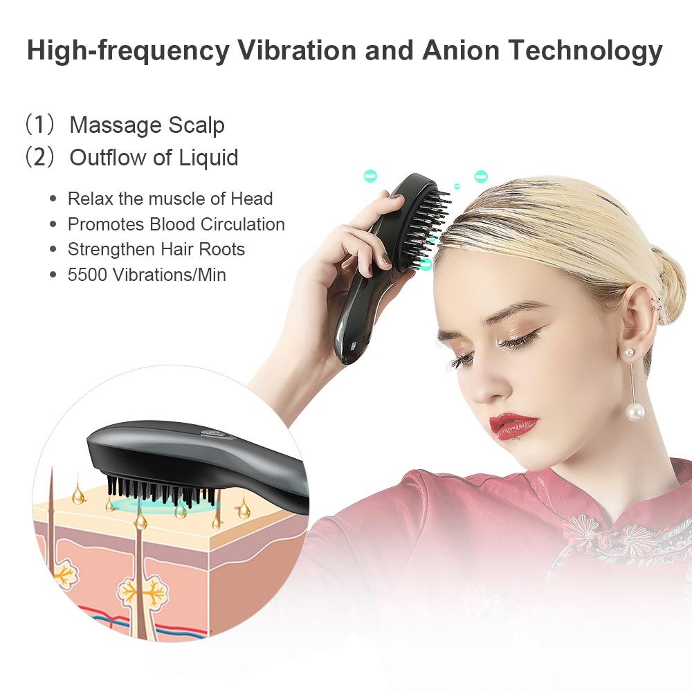 Hair Salon Electric Scalp Massage Devices For Hair Treatment Hair Comb 