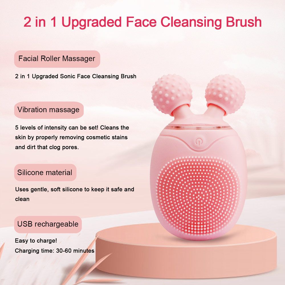 Facial Vacuum Pore Electric Silicone Face Cleansing Brush