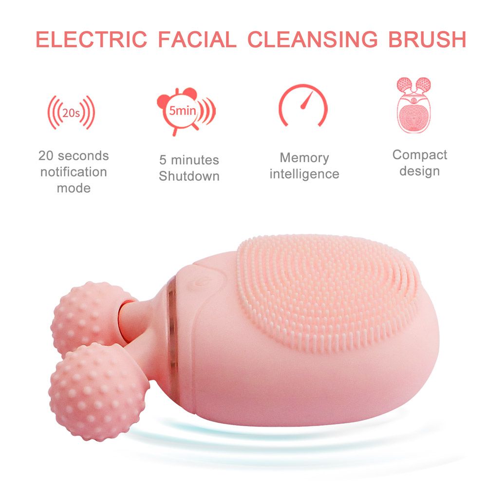 Beauty Multi Function Skin Tighten Device For Face Lifting Roller Facial Cleansing Brush 