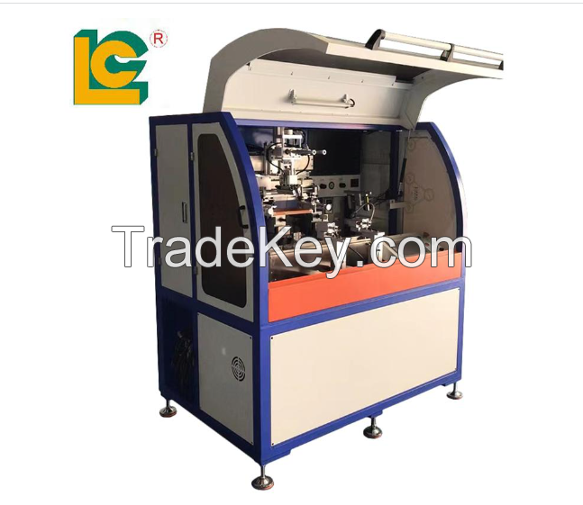Automatic full servo screen printing machine for glass bottle
