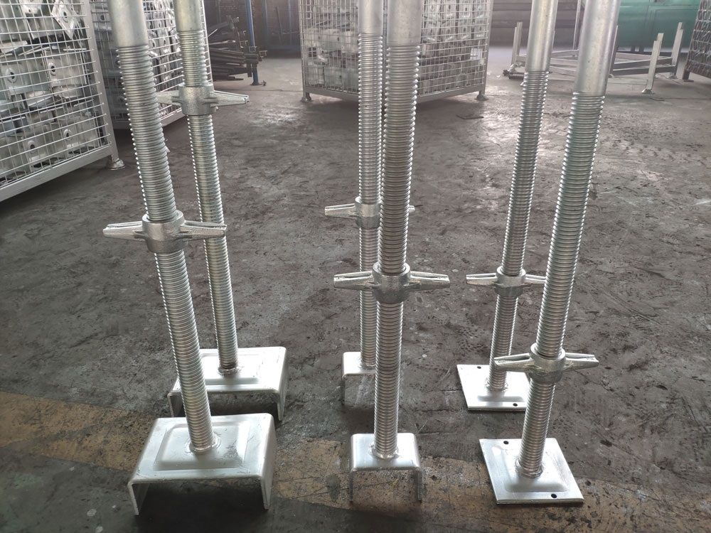 Q235 Galvanized Scaffolding Adjust Legs Solid Screw Scaffold Adjustable Base Jack