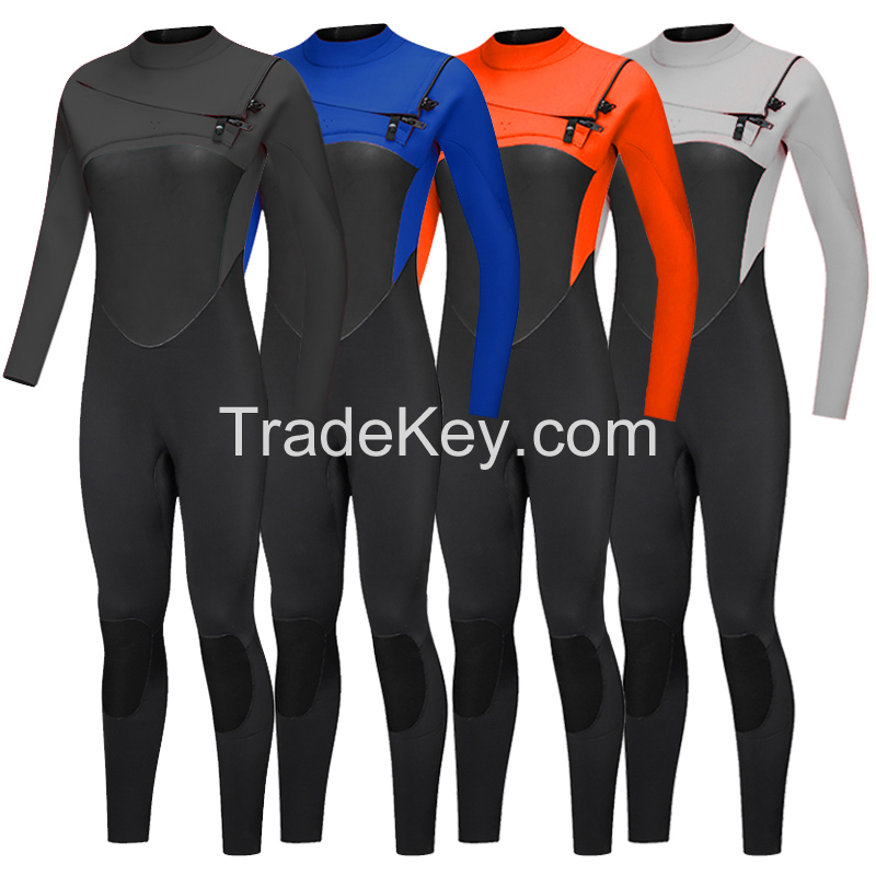 5/4mm 4/3mm 3/2mm Neoprene Chest Zip Wetsuit Super Stretch Thermal Limestone One Piece Dry Surfing Suit