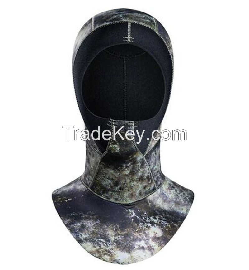 3mm 5mm Limestone Neoprene Diving Hood Waterproof Camouflage Head Cover Neoprene Swimming Cap Scuba Hood