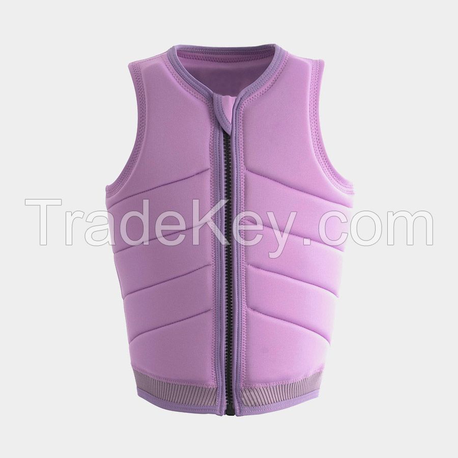 Surf Professional Neoprene Impact Life Saving Buoyancy Vest Life Jacket For Swimming Surfing Wake Boarding Sports