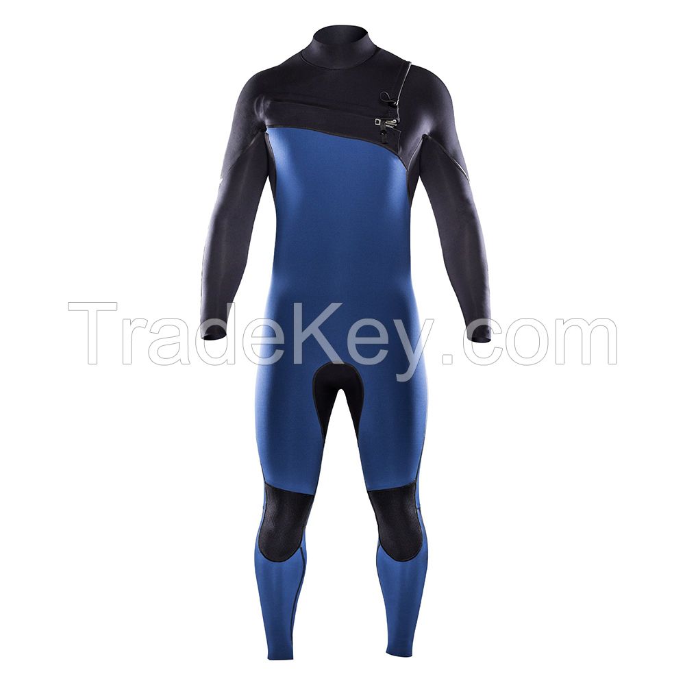 Neoprene Chest Zip Liquid Seal Wetsuit 4/3mm Thermal Limestone One Piece Dry Surfing Diving Suit