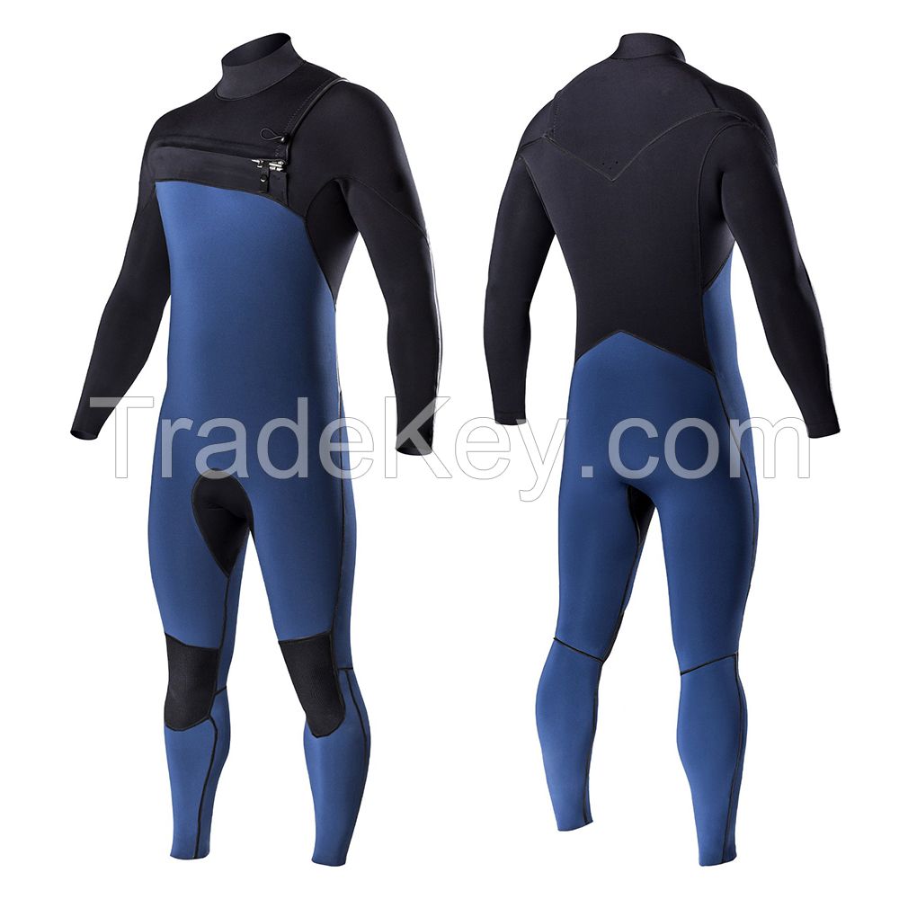 Neoprene Chest Zip Liquid Seal Wetsuit 4/3mm Thermal Limestone One Piece Dry Surfing Diving Suit