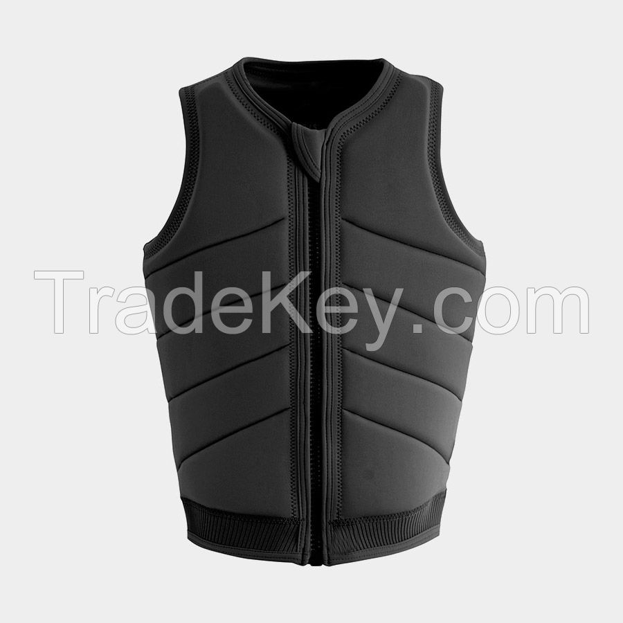 Surf Professional Neoprene Impact Life Saving Buoyancy Vest Life Jacket For Swimming Surfing Wake Boarding Sports