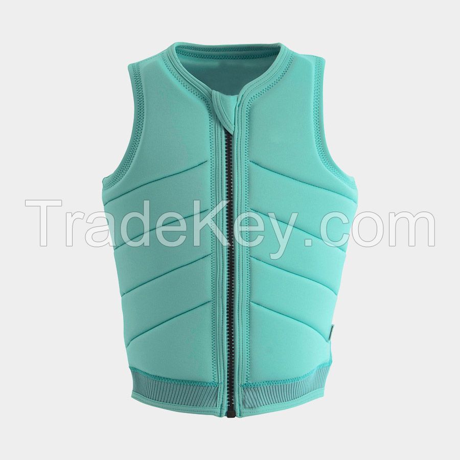 Surf Professional Neoprene Impact Life Saving Buoyancy Vest Life Jacket For Swimming Surfing Wake Boarding Sports