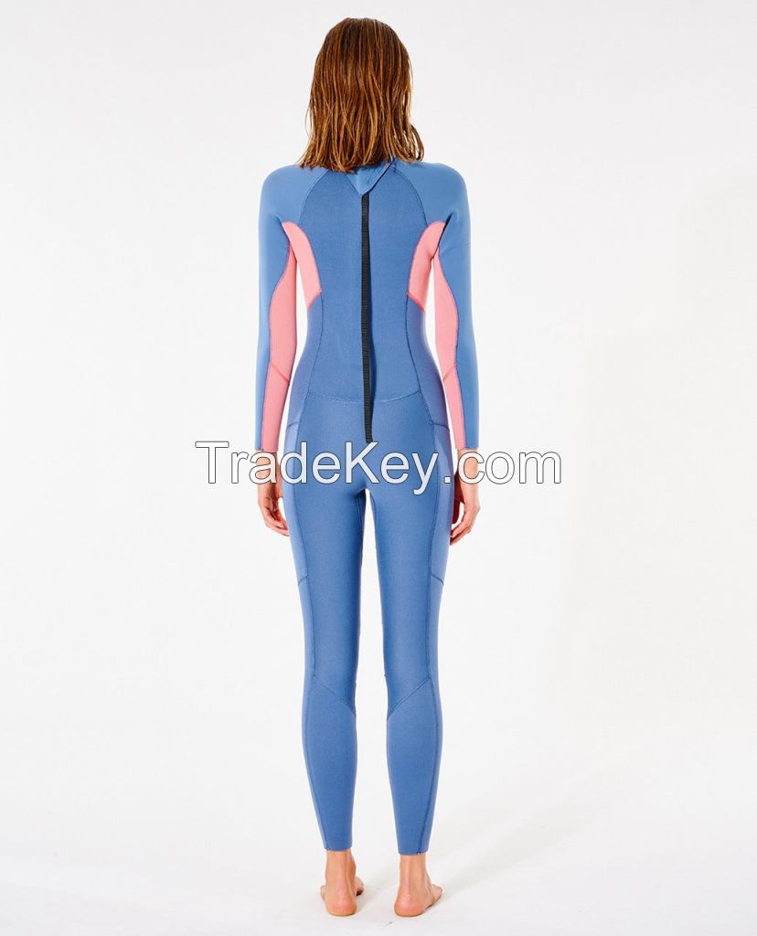 Women 3/2mm Neoprene Back Zipper Wetsuit Limestone Neoprene Diving Surfing Full Suit For Swimming Scuba