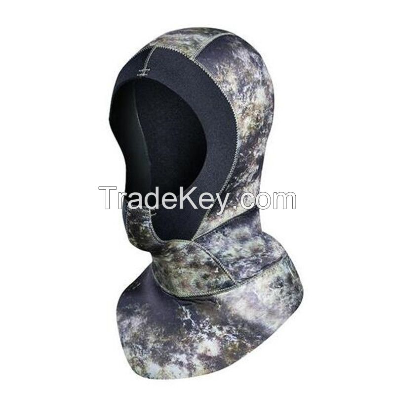 3mm 5mm Limestone Neoprene Diving Hood Waterproof Camouflage Head Cover Neoprene Swimming Cap Scuba Hood