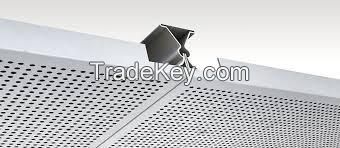 Metal Aluminum ceiling tile suspended clip in false ceiling