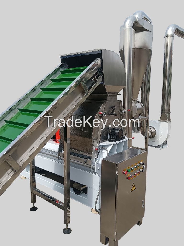 Single Rotor Pepper Crusher Spice Pulverizer Grinding Machine Can Adjust Tpepper Particle Size