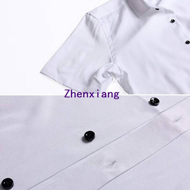 Bamboo Fiber Men's Elastic Short-Sleeved Shirt