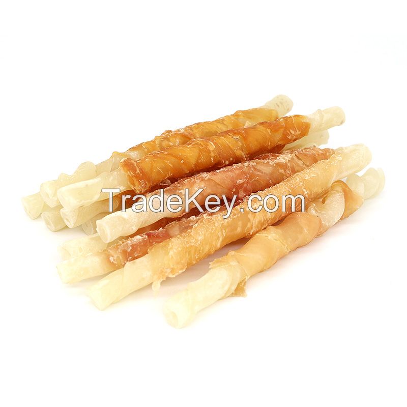 Dog Chicken Wrapped Milk Stick OEM