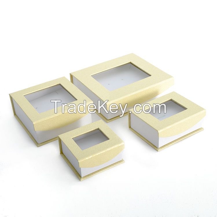 Paper Jewelry Packaging Boxes with PVC Window