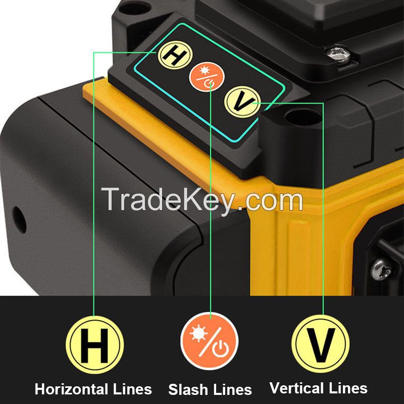 4D Green Beam Rotary Self-Leveling 360 Degree Horizontal&amp;amp;amp;amp;amp;amp;amp;amp;amp;Vertical 16 Lines Laser Level