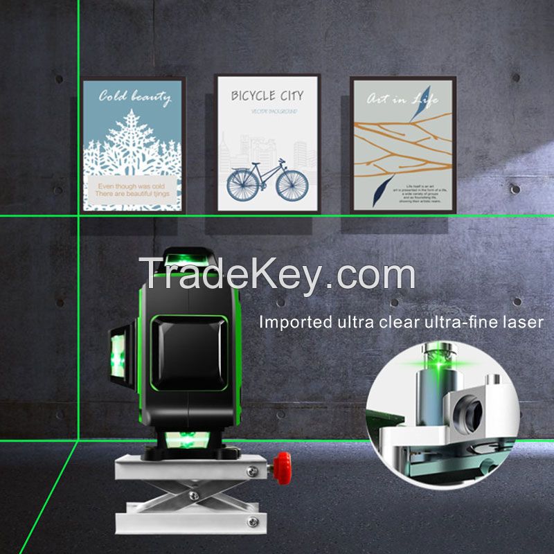 Waymore Beam 360 Vertical Horizontal Self-leveling Cross Line Laser Level Green 16 Lines Laser Level