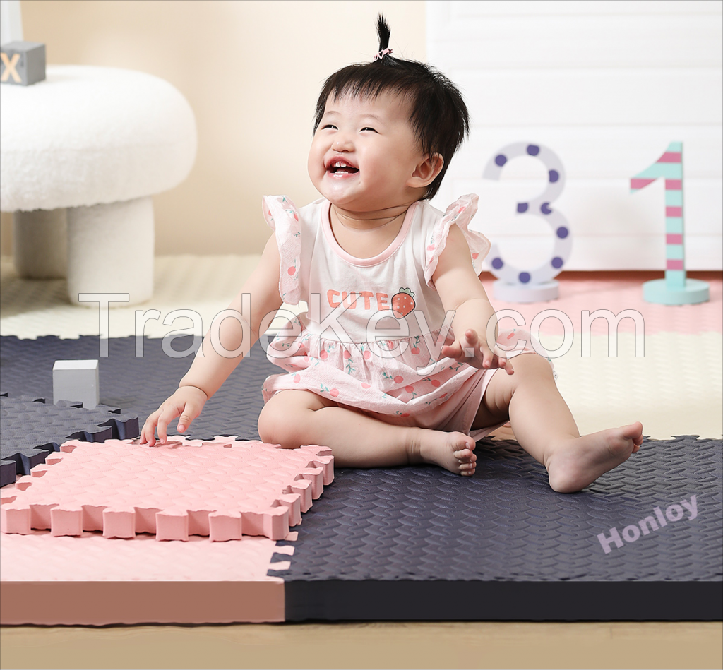 waterproof baby play floor Interlocking eva foam puzzle mat for kids soft eva