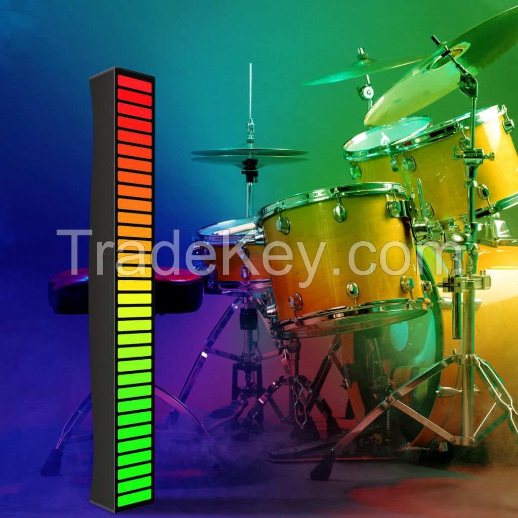 Gaming pickup light bar voice-activated rhythm lights music sync sound control audio spectrum led light RGB app control Color display Lamp