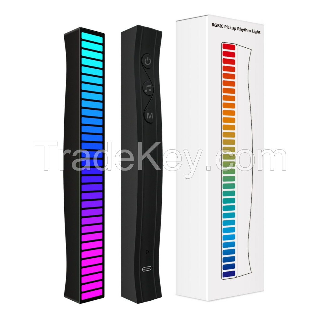 Gaming pickup light bar voice-activated rhythm lights music sync sound control audio spectrum led light RGB app control Color display Lamp