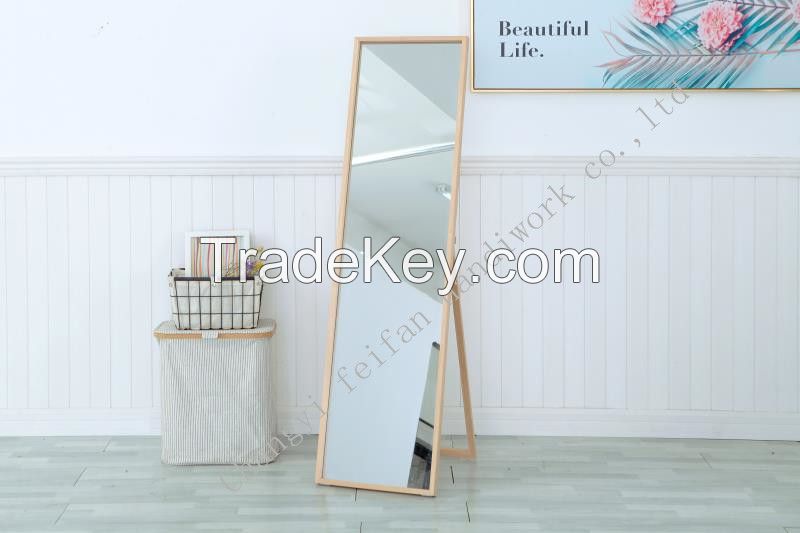 Wooden full length  mirror for dressing of home deco