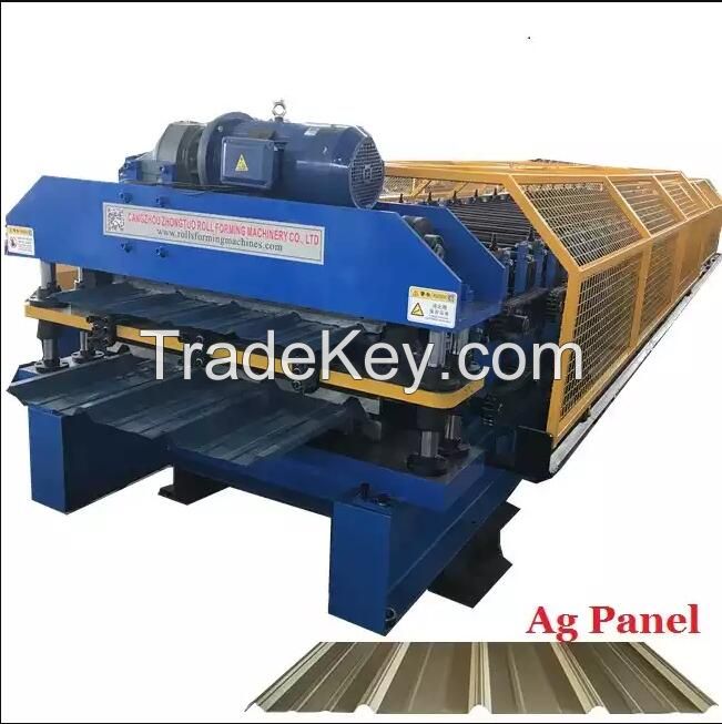 AG panel and R panel double deck roof panel roll forming machine for America