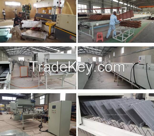 stone tile making machine stone coated steel roof machine