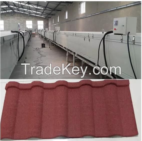 stone tile making machine stone coated steel roof machine