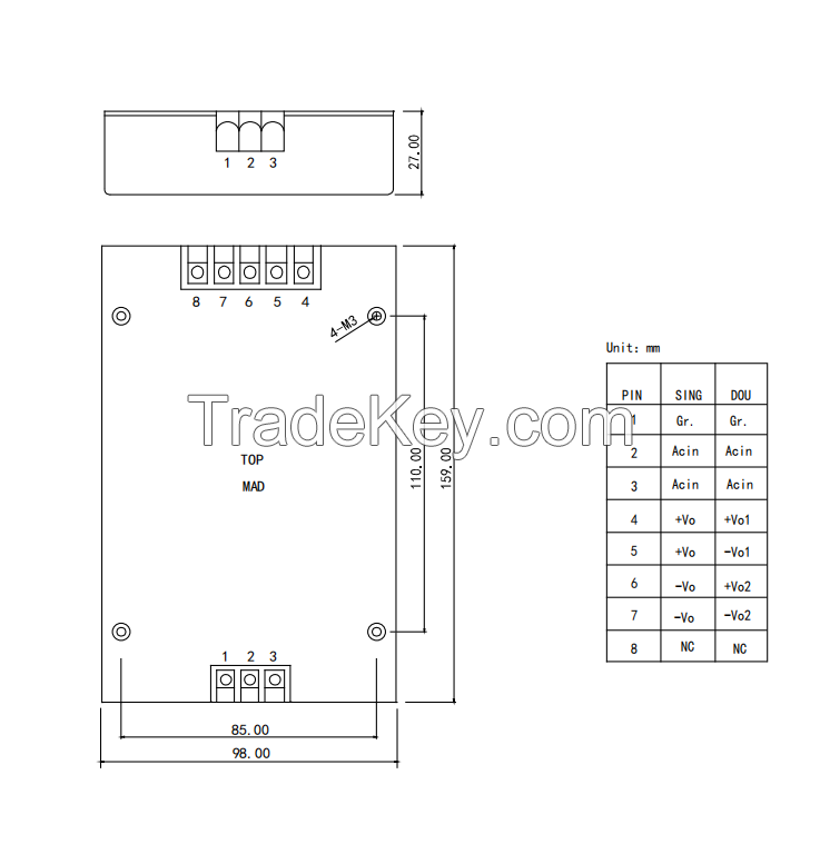 MAD 150-300W, AC-DC converter, power supply module