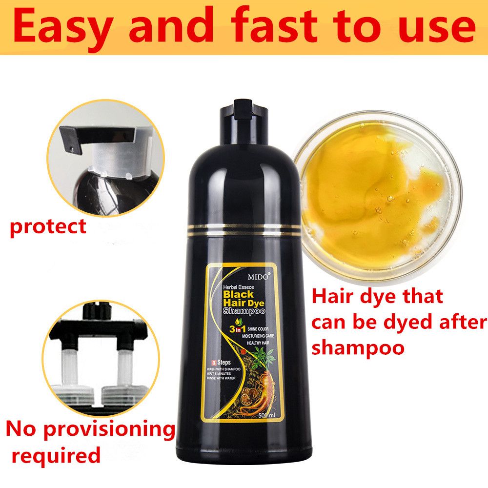 Hair dye magic shampoo black bubble dyeing novel hair dye cover white hair private custom brand