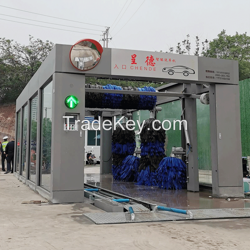 Tunnel type automatic car washing machine