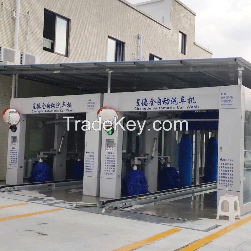 Tunnel type automatic car washing machine