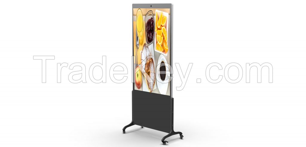 55"/65" Floor standing vertical tv touch screen kiosk 4k indoor advertising player display screen HD lcd led digital signage