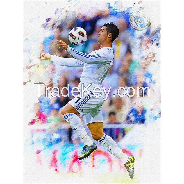 Football World Cup 2022 Qatar Poster Canvas Painting Prints Posters Cuadros Wall Art Ronaldo Painting For Home Decor